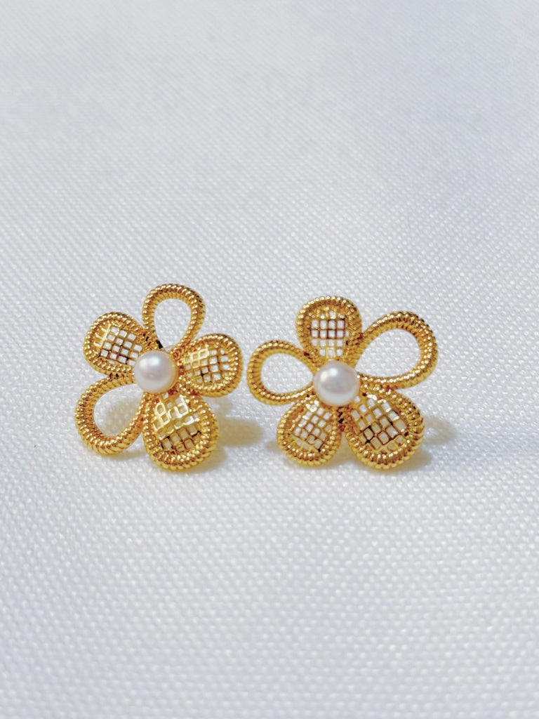 Floral Mesh Earrings