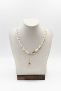 Ethereal Heart & Pearl Beaded Necklace