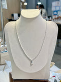 Minimalist Silver Teardrop Pearl Necklace
