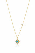 Vintage Palace Turquoise & Pearl Pendant Necklace