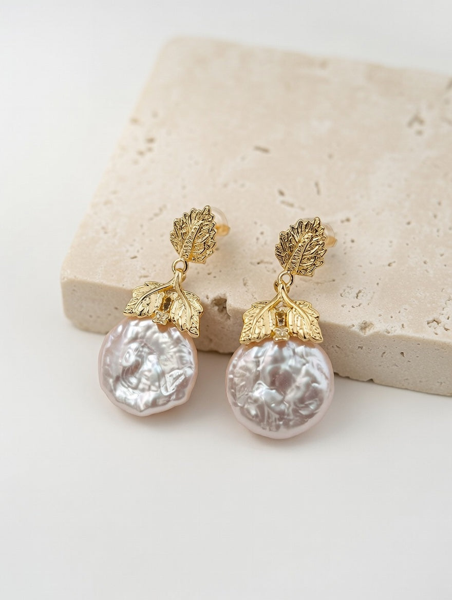 Baroque Leaf Earrings